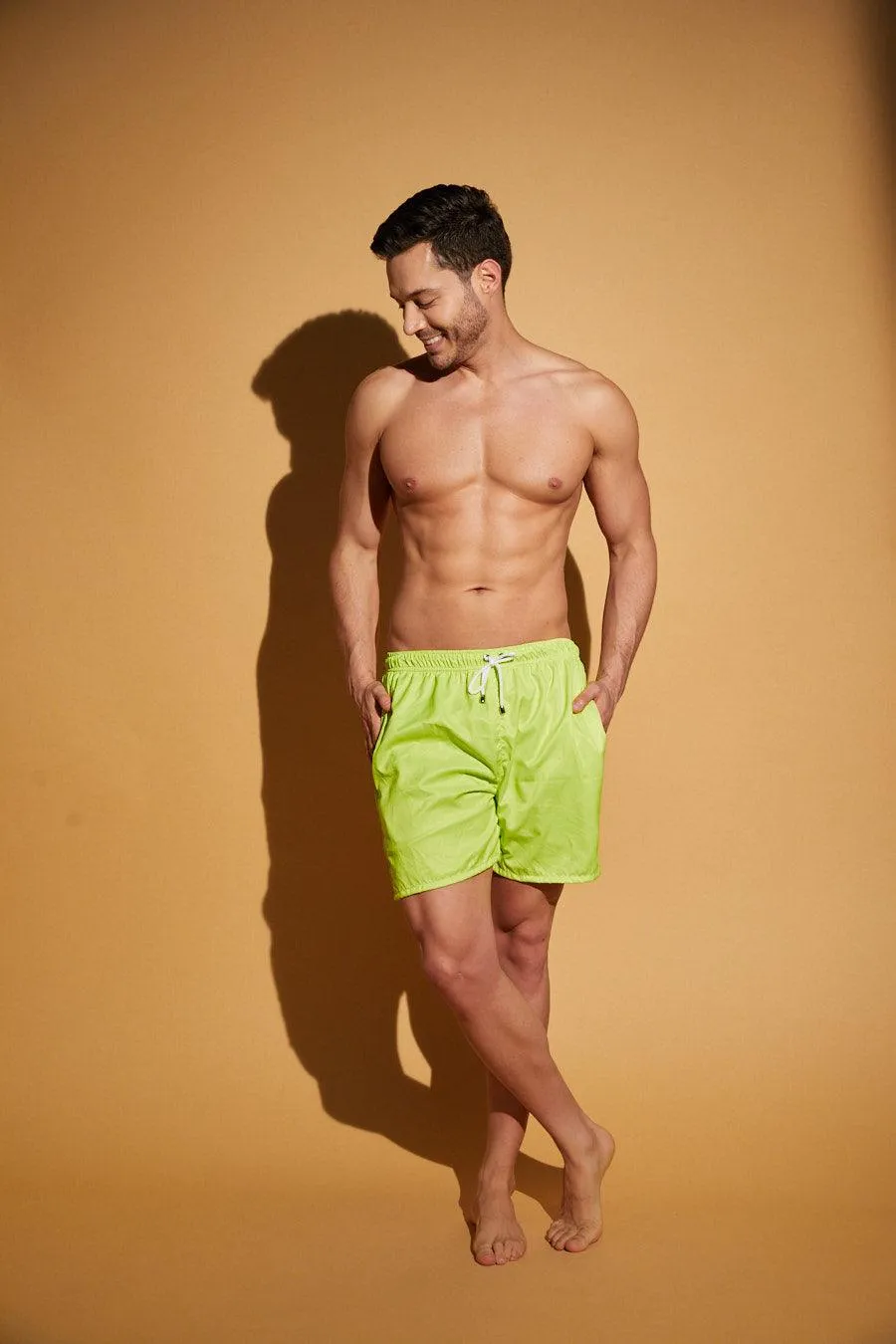 Pantaloneta de Hombre - Verde | Men's Swim Trunks Quick Dry Shorts with Pockets Green