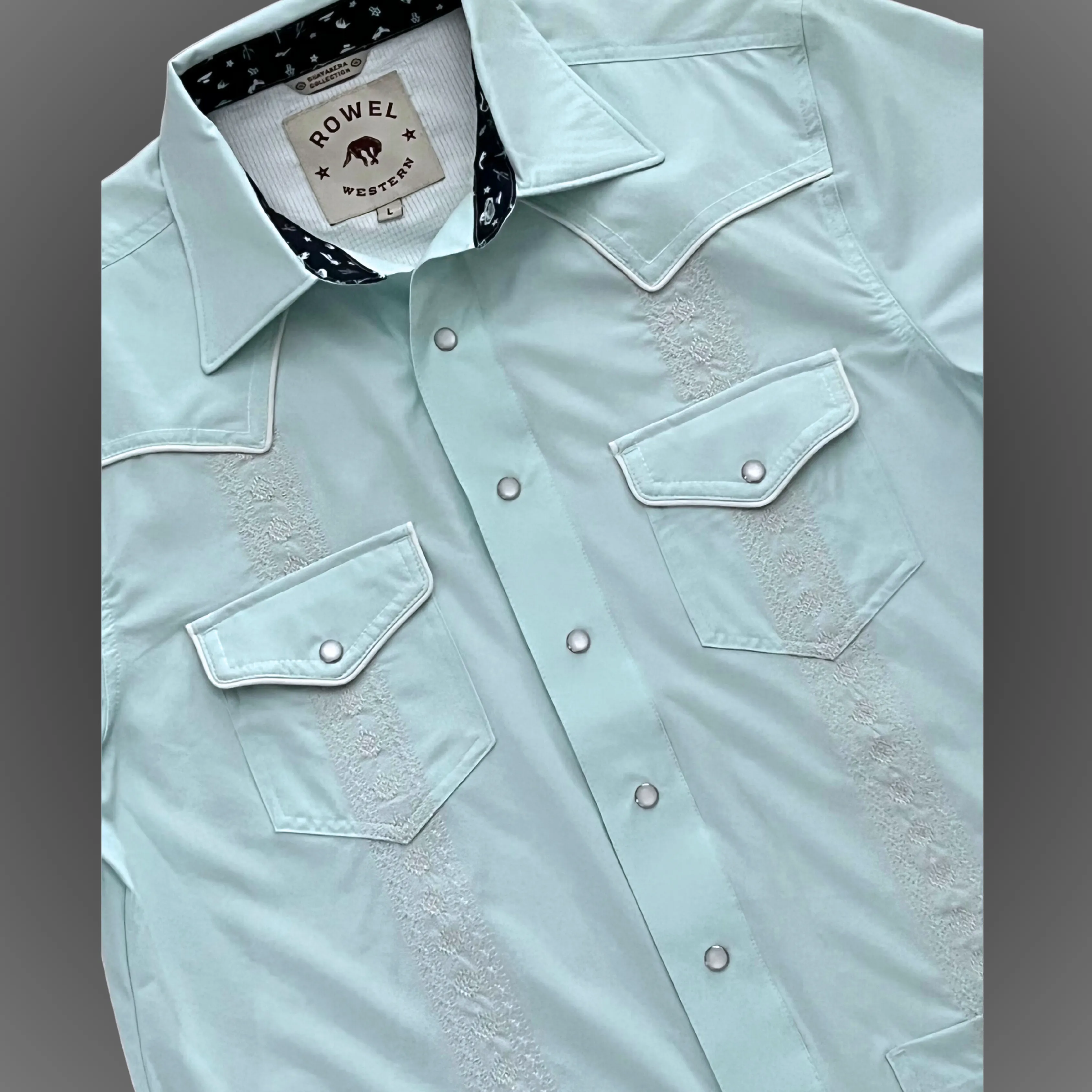 Pearl Snap Guayabera Performance Shirt--Saltwater