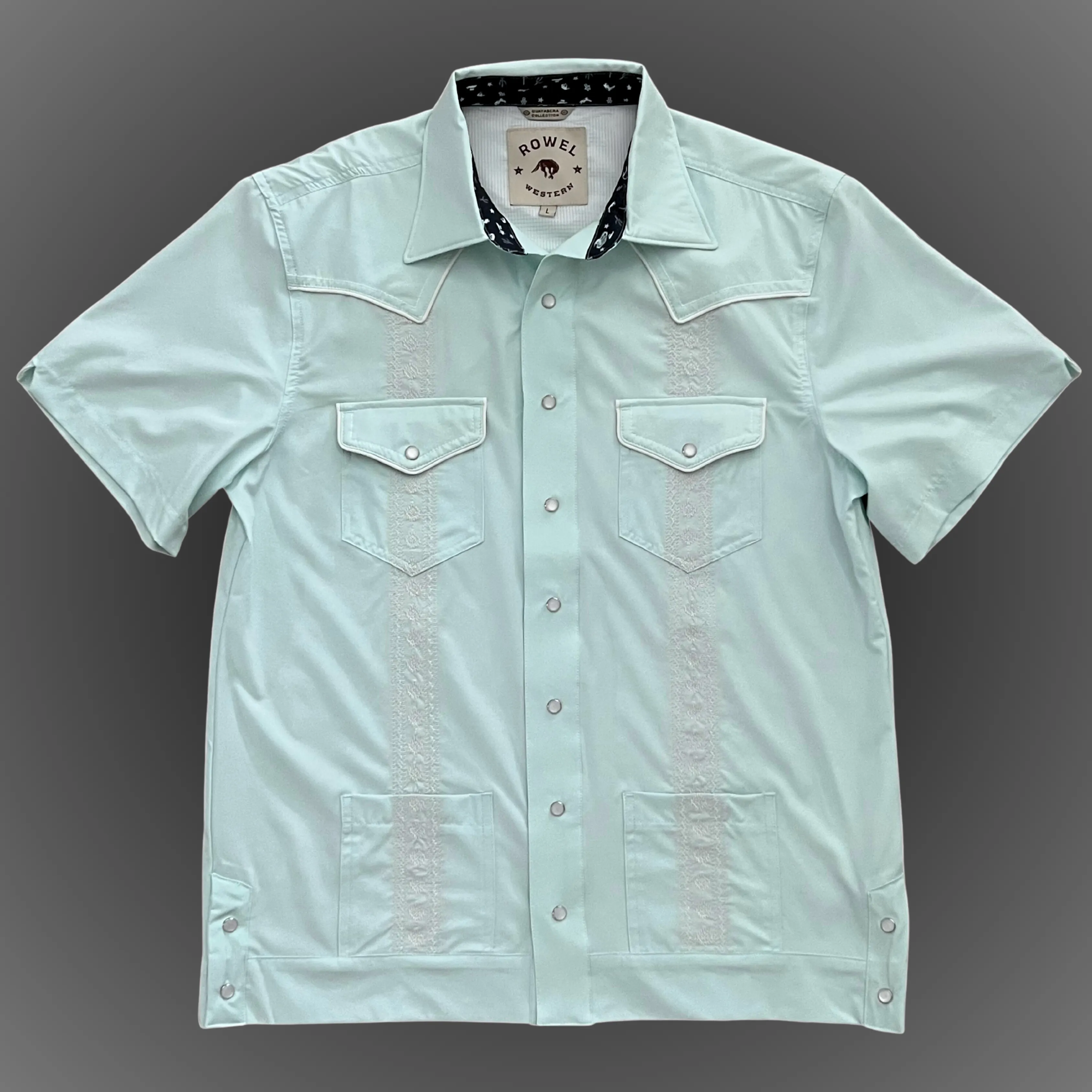 Pearl Snap Guayabera Performance Shirt--Saltwater