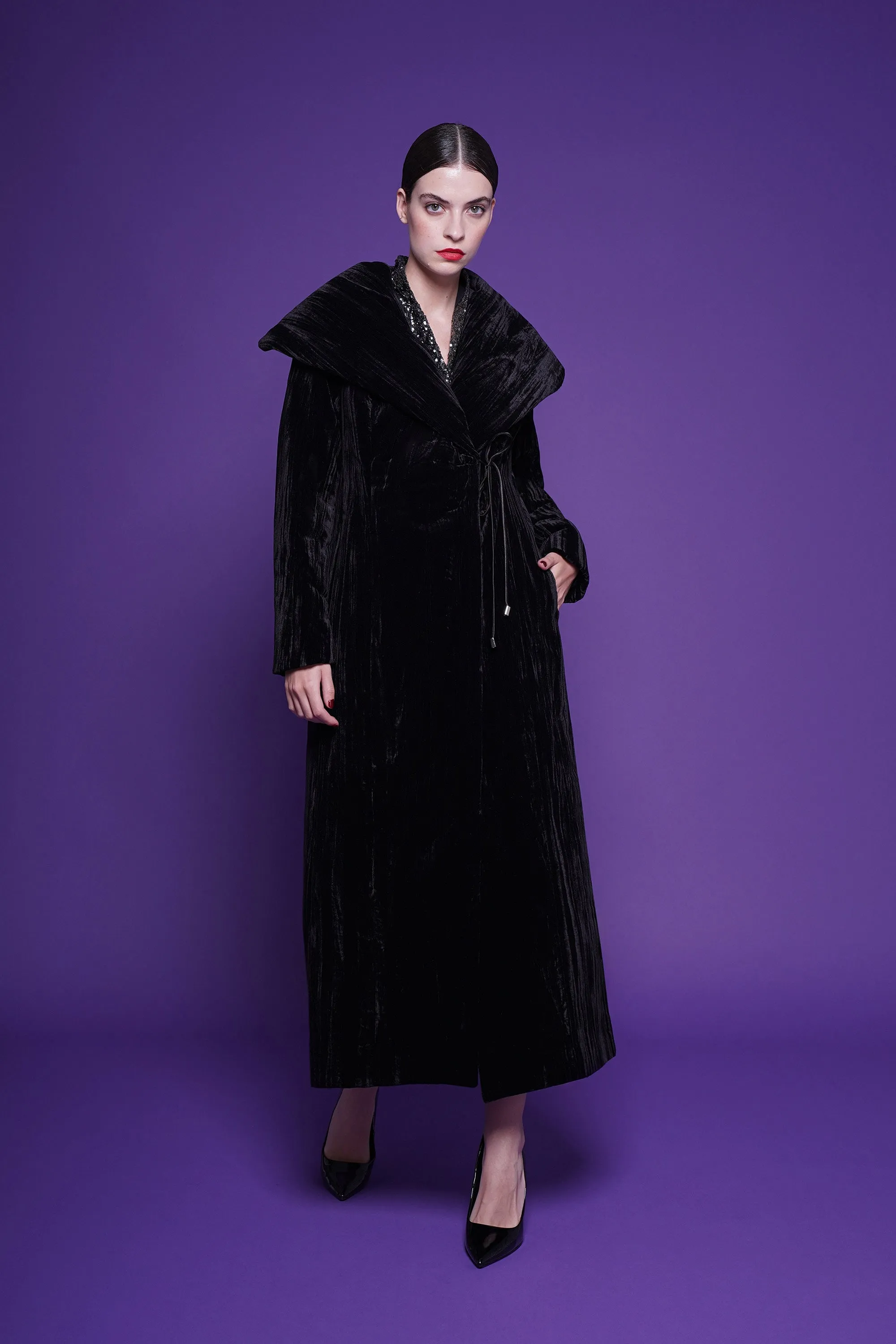 PERSIA CRUSHED VELVET COAT