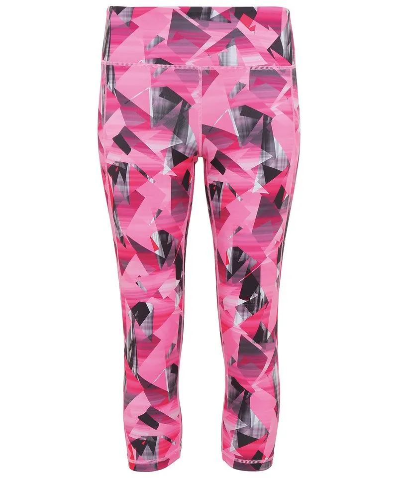 Pink - Women's TriDri® performance corners leggings ¾ length