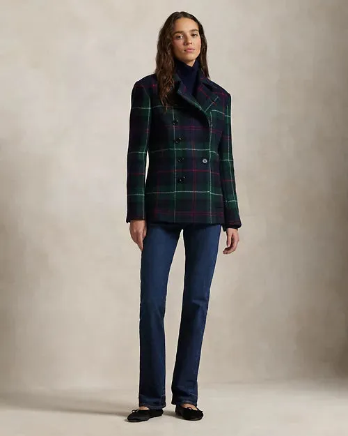 Plaid Tweed Double-Breasted Jacket