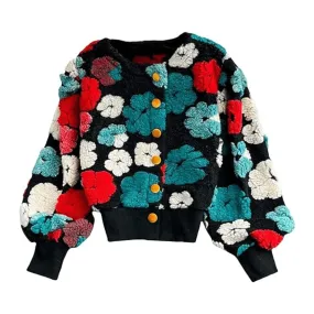 Pre Order:  3D Floral Slim Fit Jacket