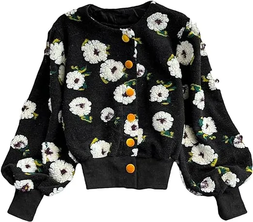 Pre Order:  3D Floral Slim Fit Jacket