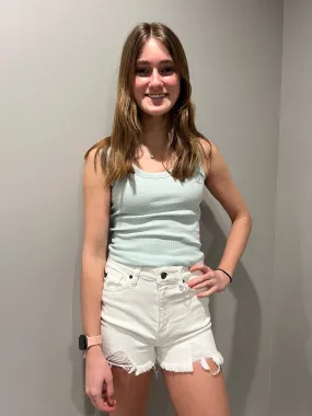 Ready For Me Jean Shorts - White