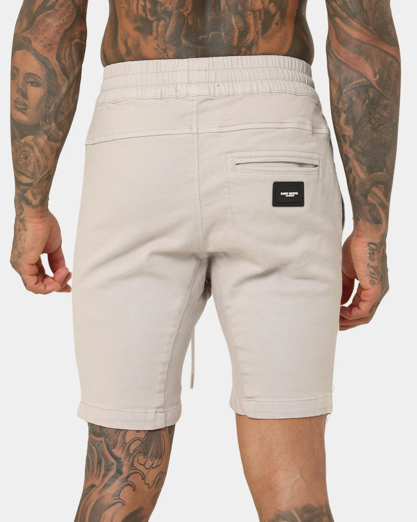 Saint Morta Annex Denim Shorts Grey