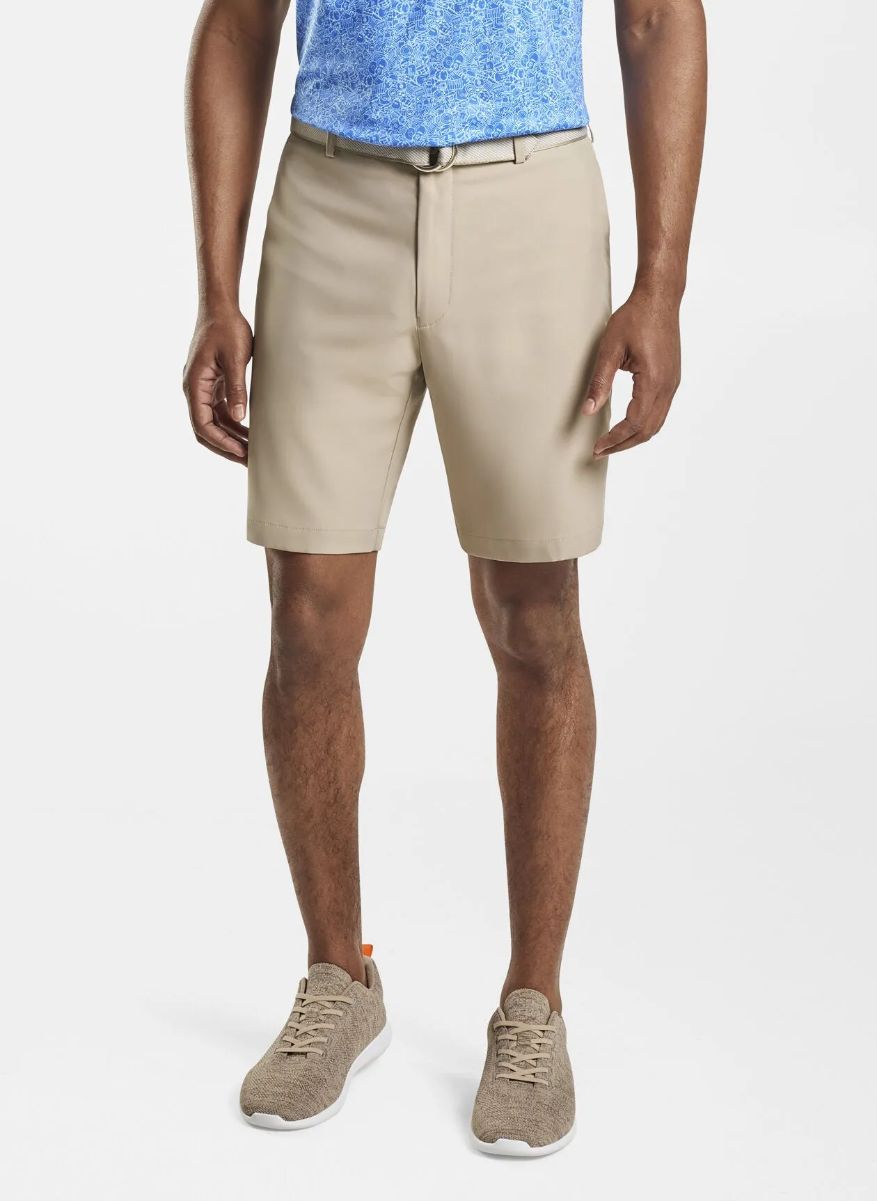 Salem Performance Short in Khaki by Peter Millar