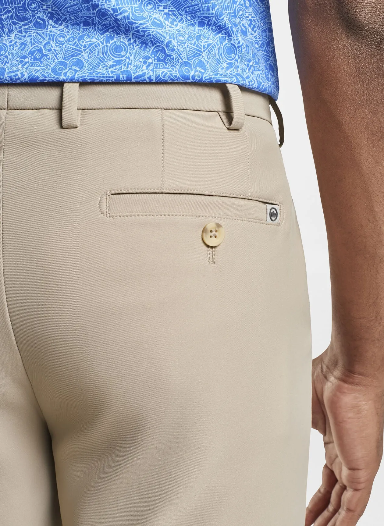 Salem Performance Short in Khaki by Peter Millar