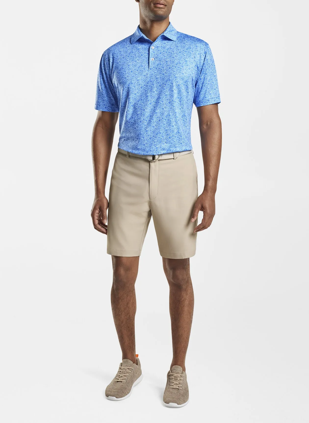 Salem Performance Short in Khaki by Peter Millar