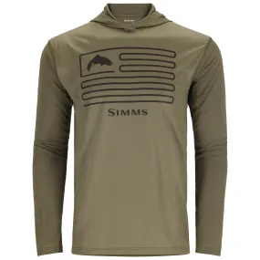 Simms Tech Hoody Artist Series Dark Stone / Trout Flag