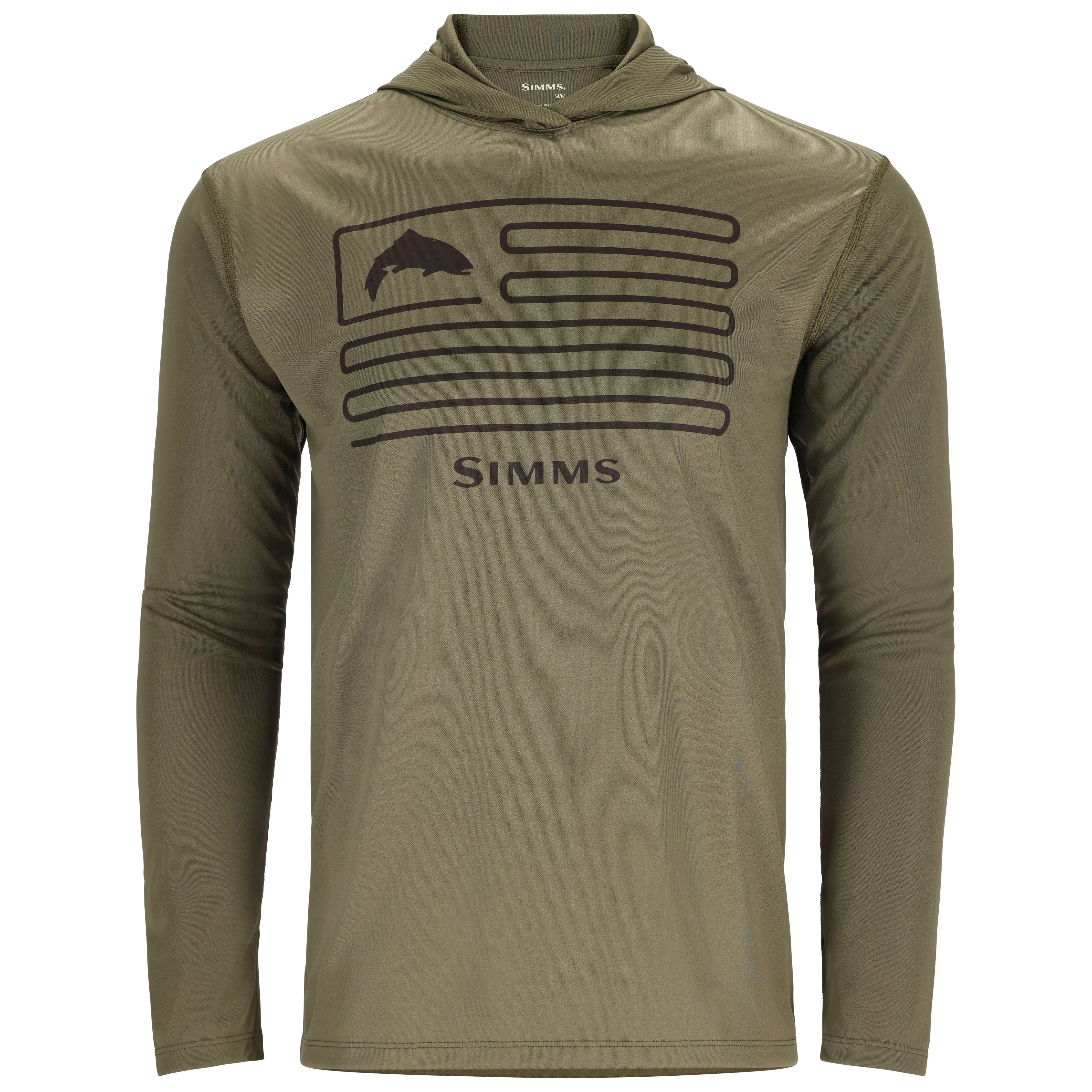 Simms Tech Hoody Artist Series Dark Stone / Trout Flag