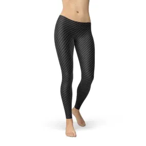 Sleek Women's High-Style Carbon Fiber Active Leggings