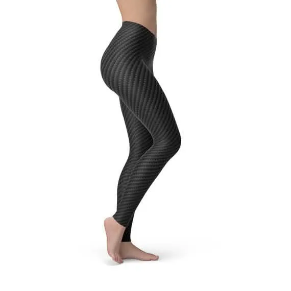 Sleek Women's High-Style Carbon Fiber Active Leggings