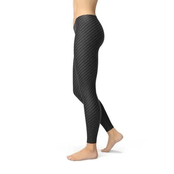 Sleek Women's High-Style Carbon Fiber Active Leggings