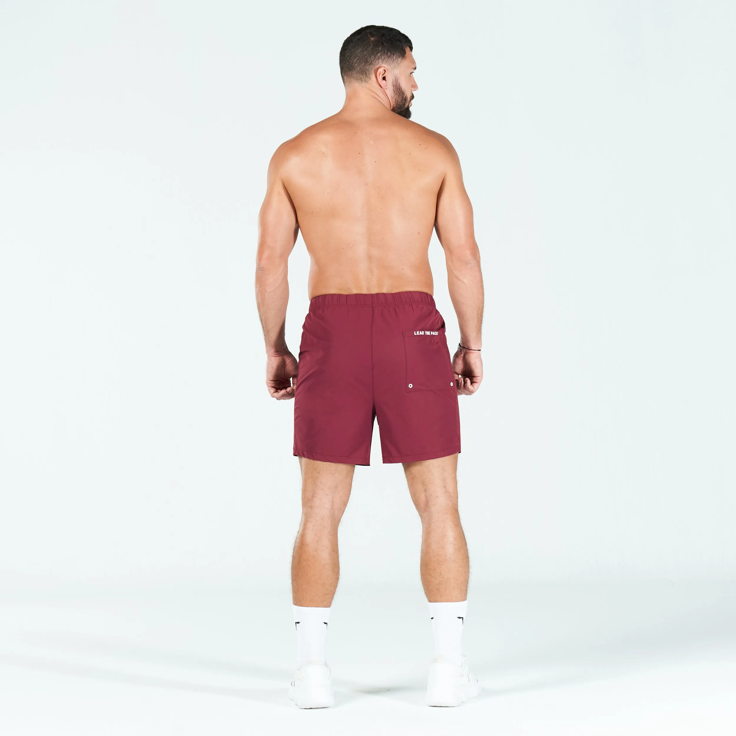 Statement Quick-dry Shorts - Burgundy