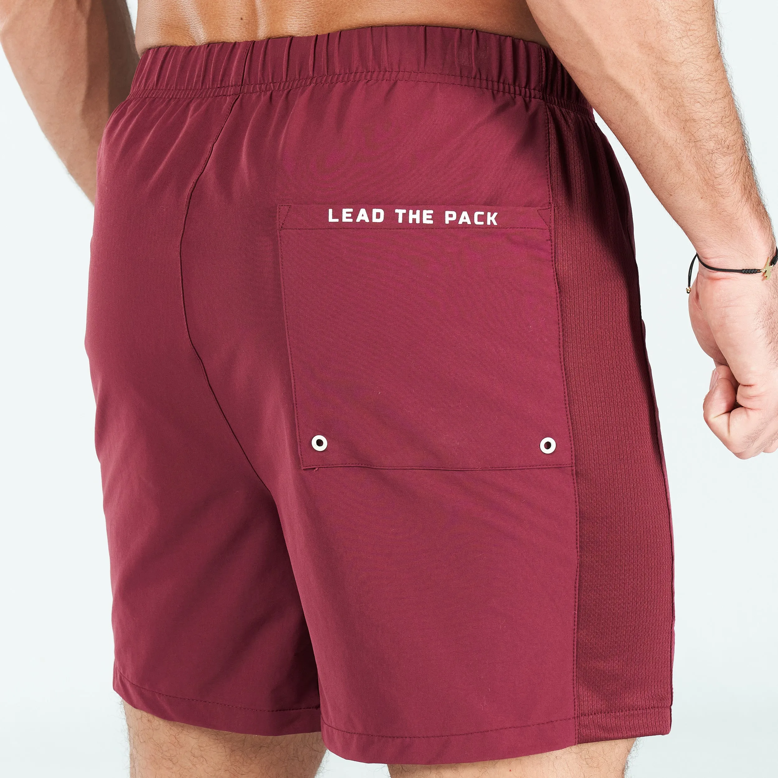 Statement Quick-dry Shorts - Burgundy