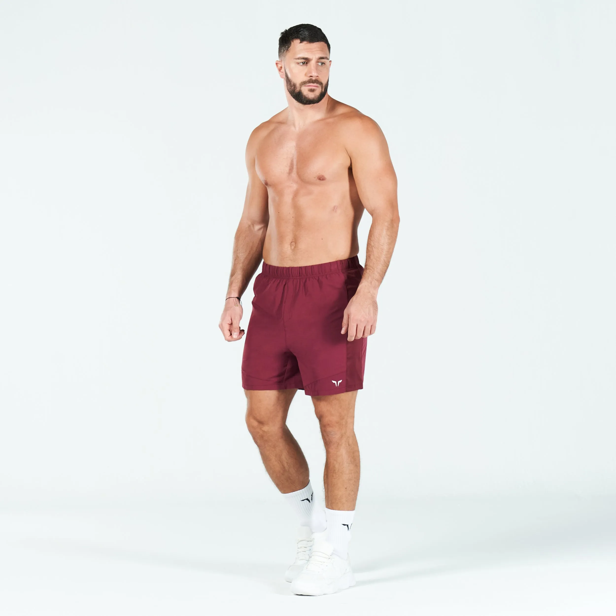 Statement Quick-dry Shorts - Burgundy