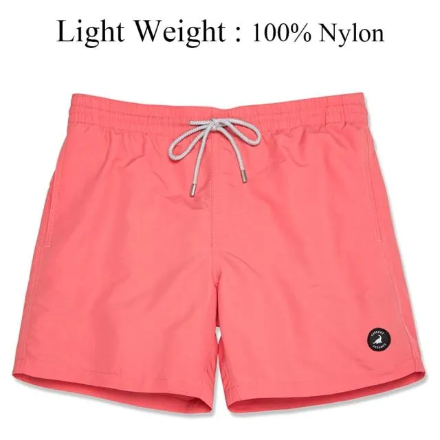 Stylish Sexy Men's Quick Dry Swim Shorts With Pockets & Mesh Lining Solid Color