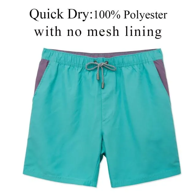 Stylish Sexy Men's Quick Dry Swim Shorts With Pockets & Mesh Lining Solid Color