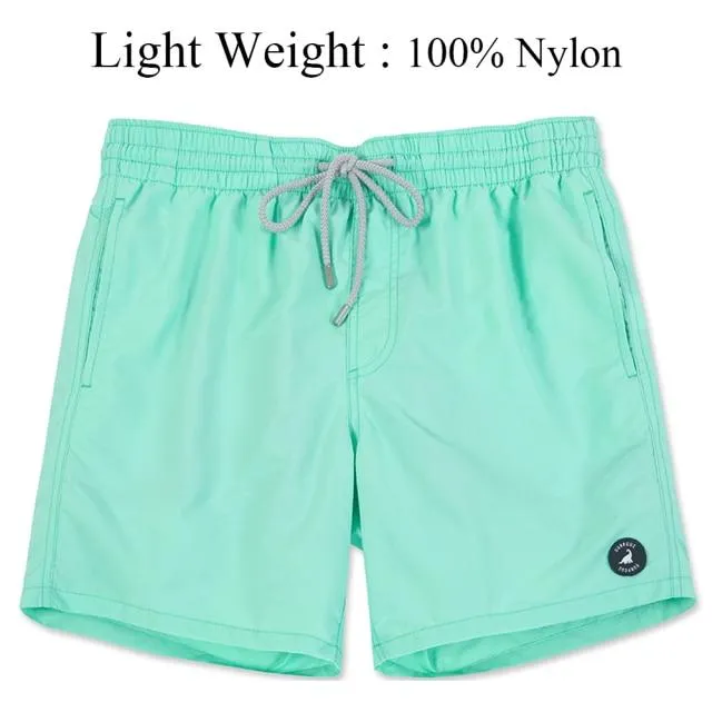 Stylish Sexy Men's Quick Dry Swim Shorts With Pockets & Mesh Lining Solid Color