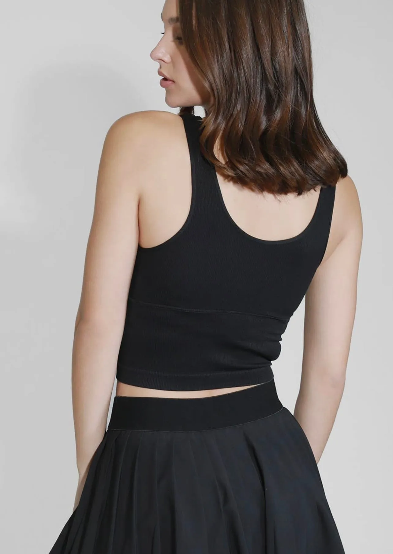 Surplice Ribbed Crop Top