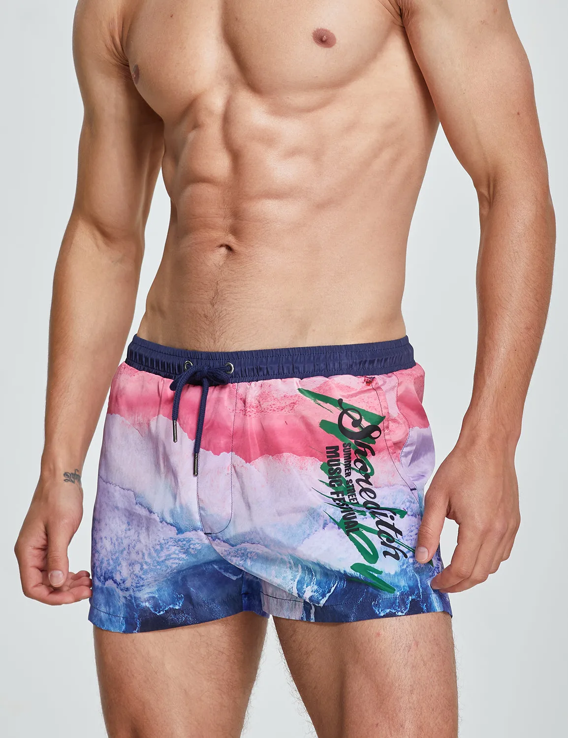 Swim Shorts 241301 with Quick-Dry in Pink