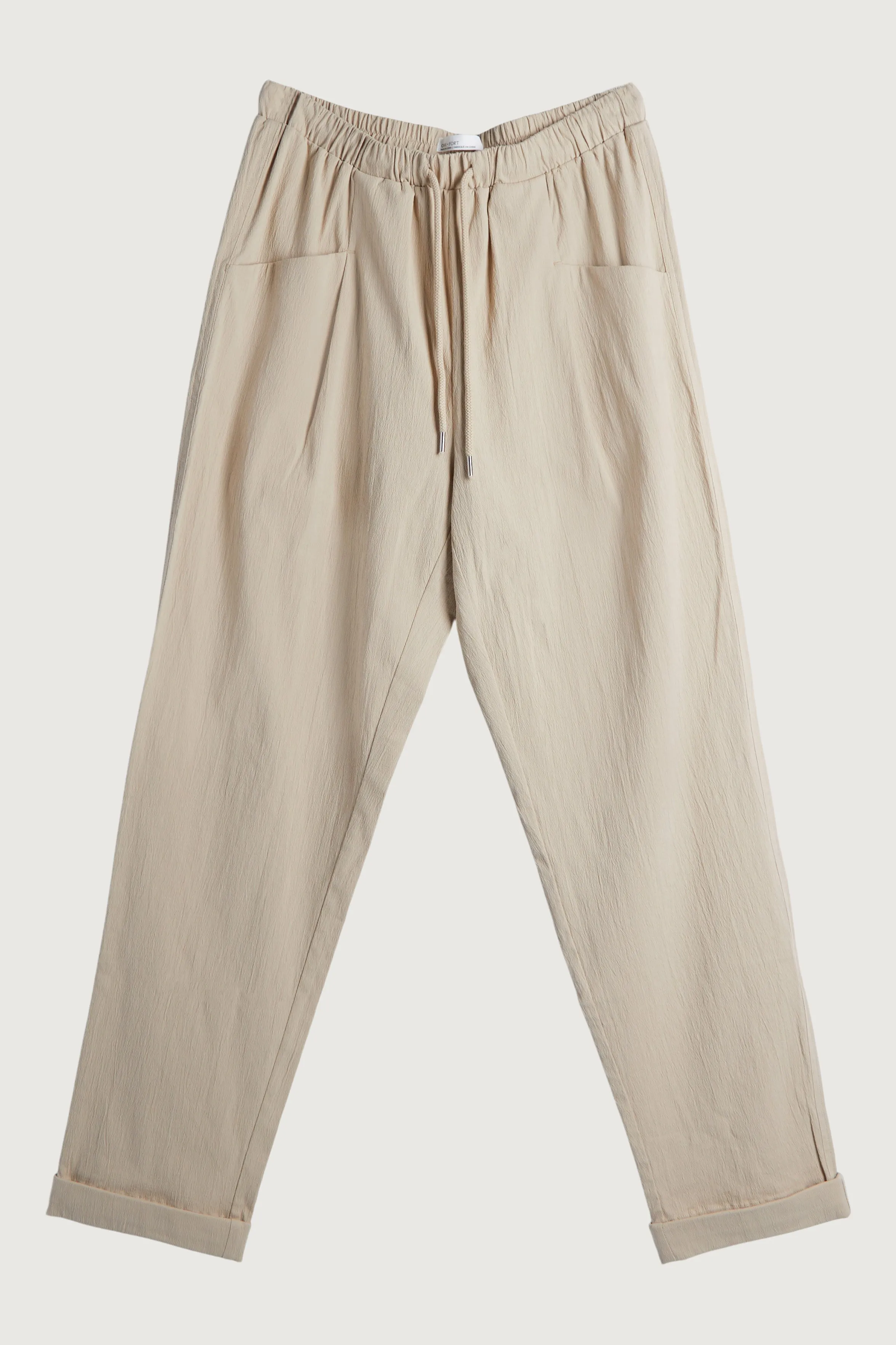 TEXTURED COTTON PANT