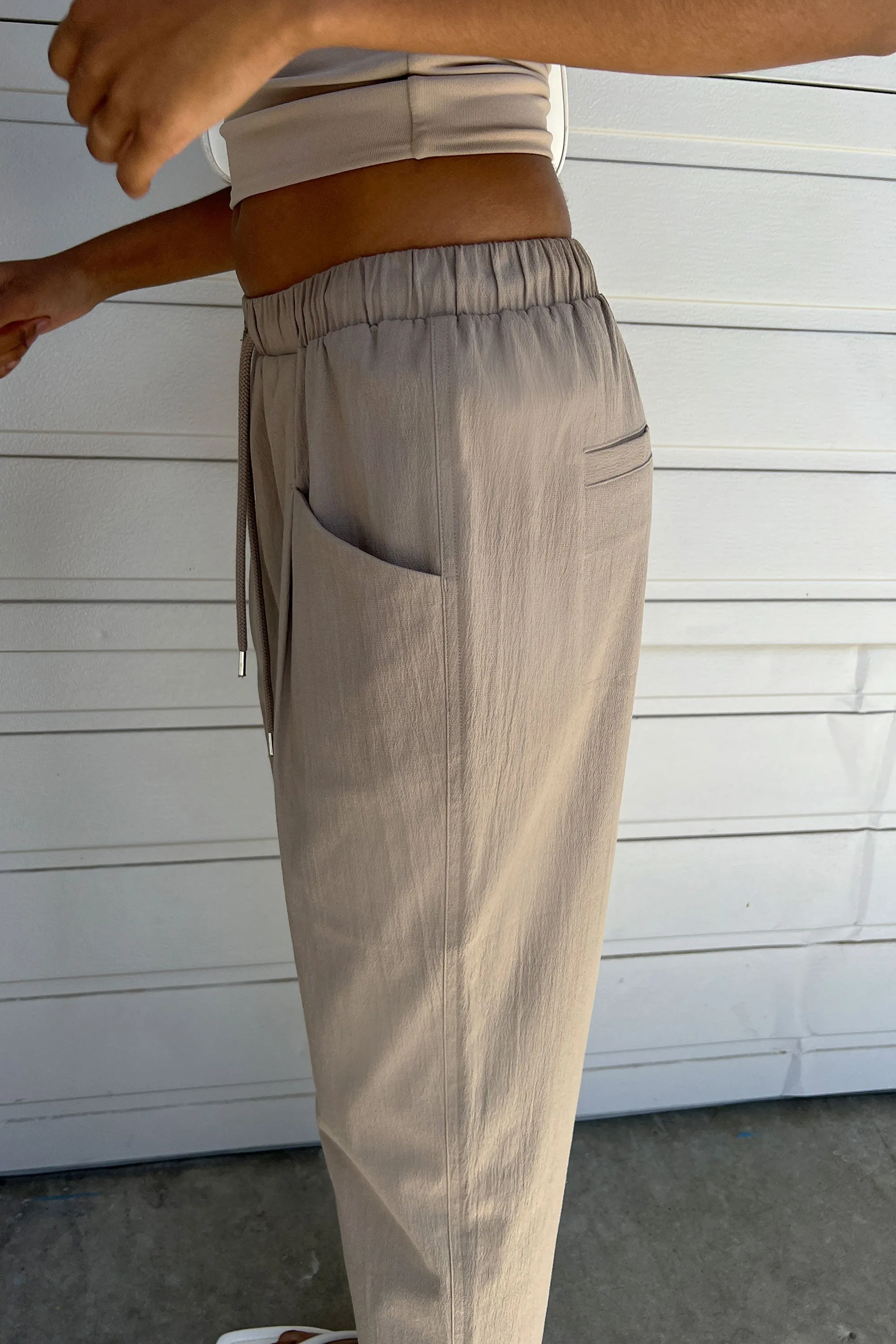 TEXTURED COTTON PANT