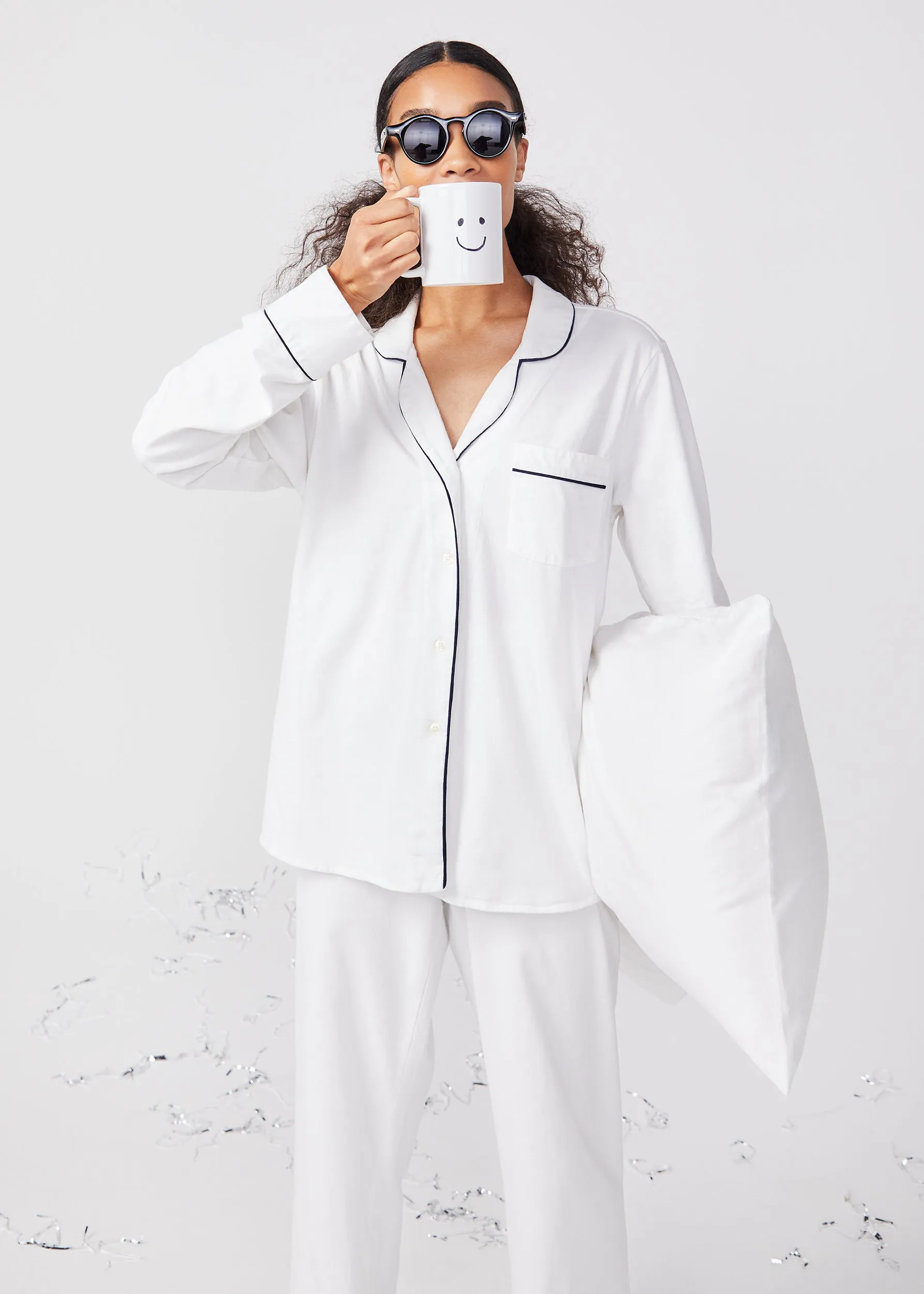 The Long PJ Set - White