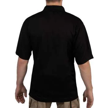 USMC Eagle, Globe & Anchor Moisture Wicking Polo Shirt - Black