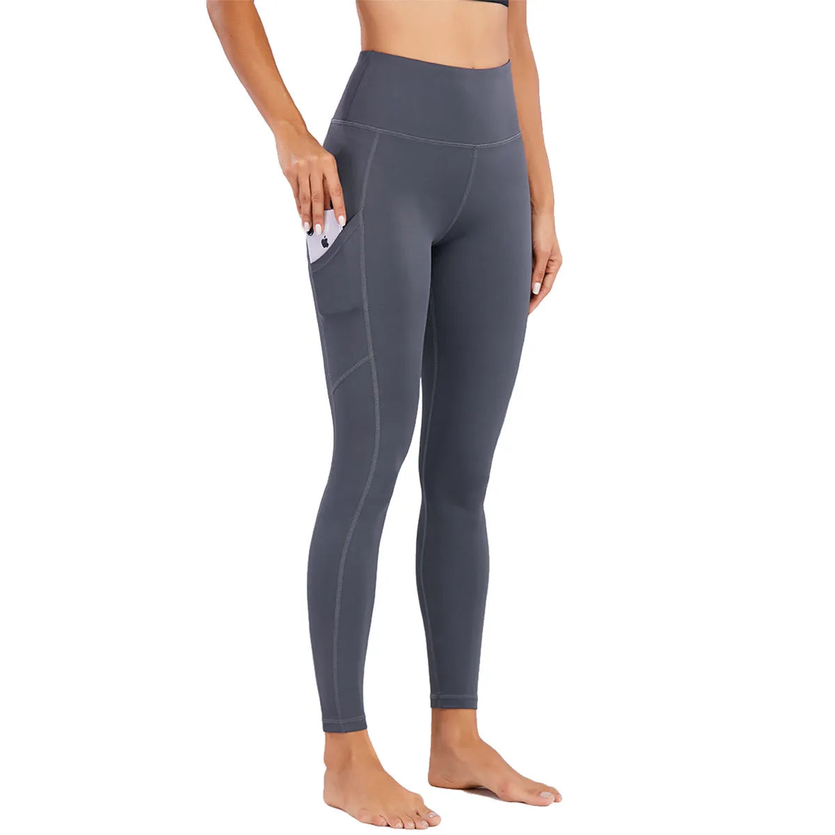 Women's Nabtos® Performance Activewear Yoga High-Waisted Leggings-Gray