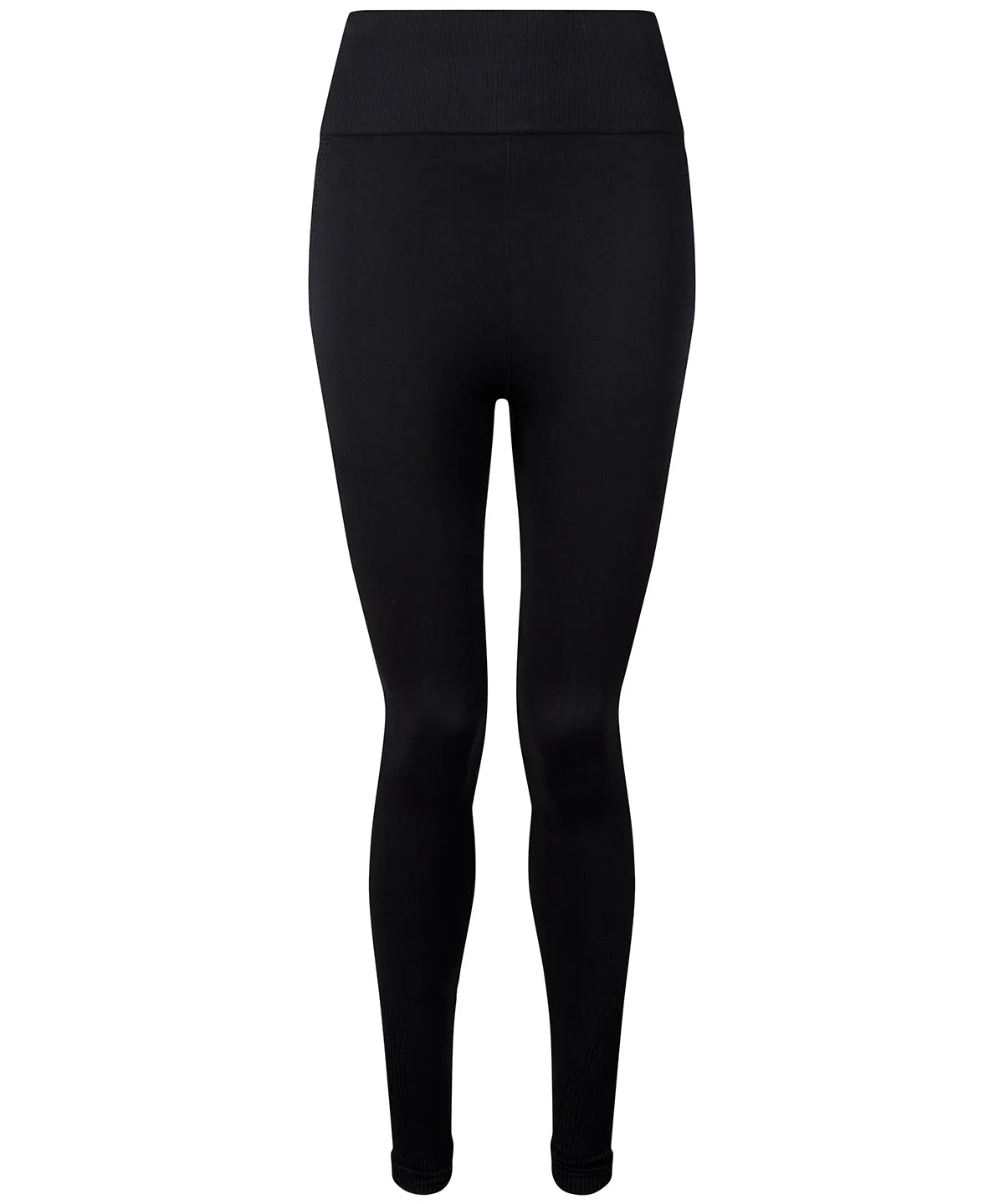 Womens TriDri® seamless 3D fit multi-sport sculpt solid colour leggings | Black